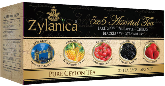 Zylanica черный чай Пять вкусов  25 пакетиков (5х5 по 2г)